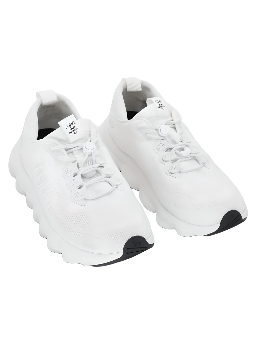 Ryka Podflow EZ Bungee Lace Walking Shoes Brilliant White Size 7.5W